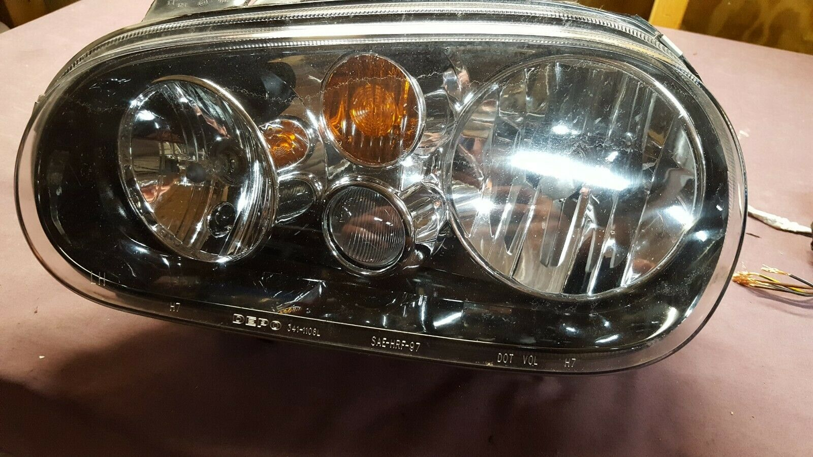 VW2502122 volkswagen golf 2003 2006 left headlight with fog lamp with special edition hq v 3