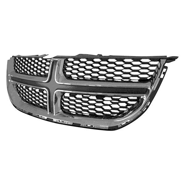 DODGE GRAND CARAVAN 2008-2020 — GRILLE ; BLACK W/CHROME MOULDING; CARAVAN 2011-2020 & CARGO-VAN-RAM 2012-2015