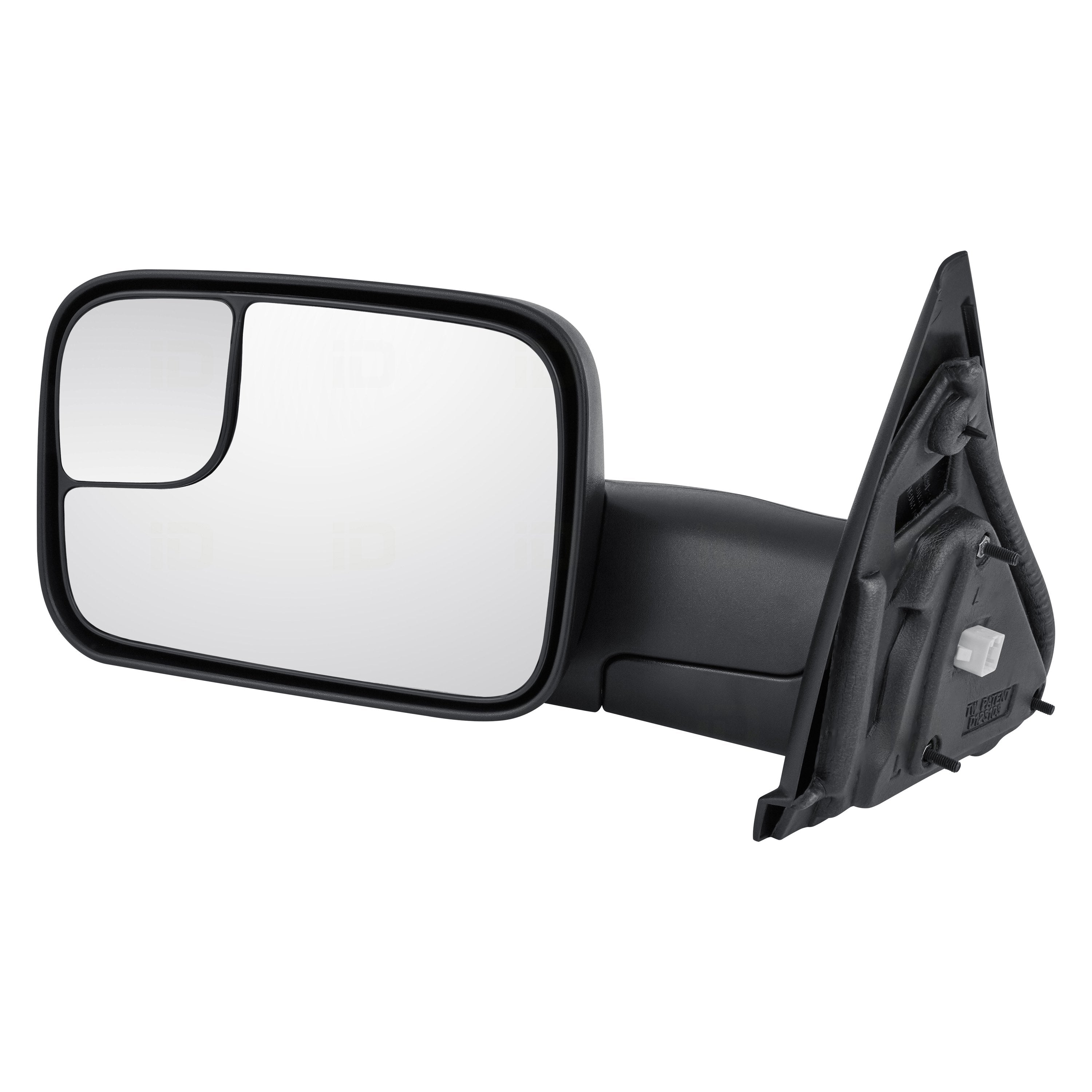 DODGE PICKUP 2002-2008 — MIRROR LH; TOWING/POWER/HEATED/2 ROW PLUG/CURVED ARM ; RAM 1500 02-08/25-3500 03-09