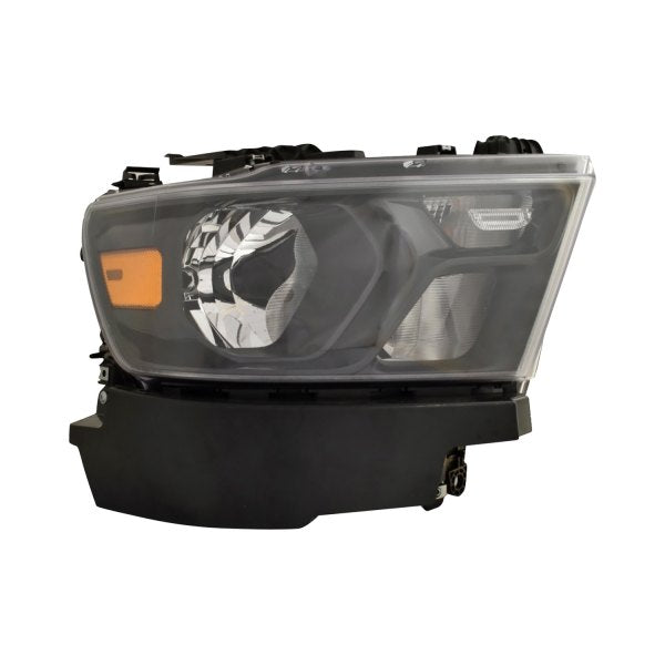 RAM RAM PICKUP-RAM 2019-2025 — HALOGEN HEADLIGHT RH; BLACK BEZEL; PICKUP-RAM-1500 2019-2024 CAPA