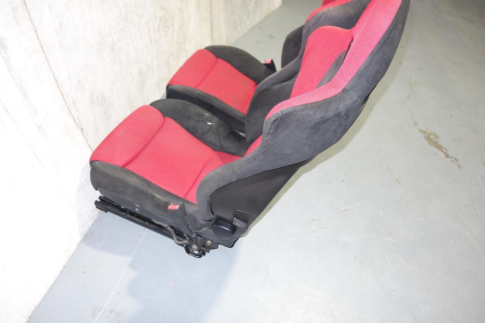 JDM Honda Civic Type R Ep3 Recaro Seats Front Recaros Seat With Rails Red / Black 2001 2002 2003 2004 2005