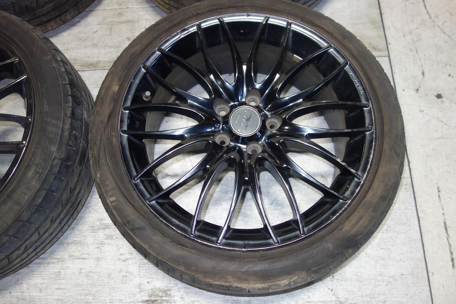JDM WORK STEEZ WHEELS RIMS TIRES 5X114.3 18X7.5 +55 OFFSET Japan Genuine