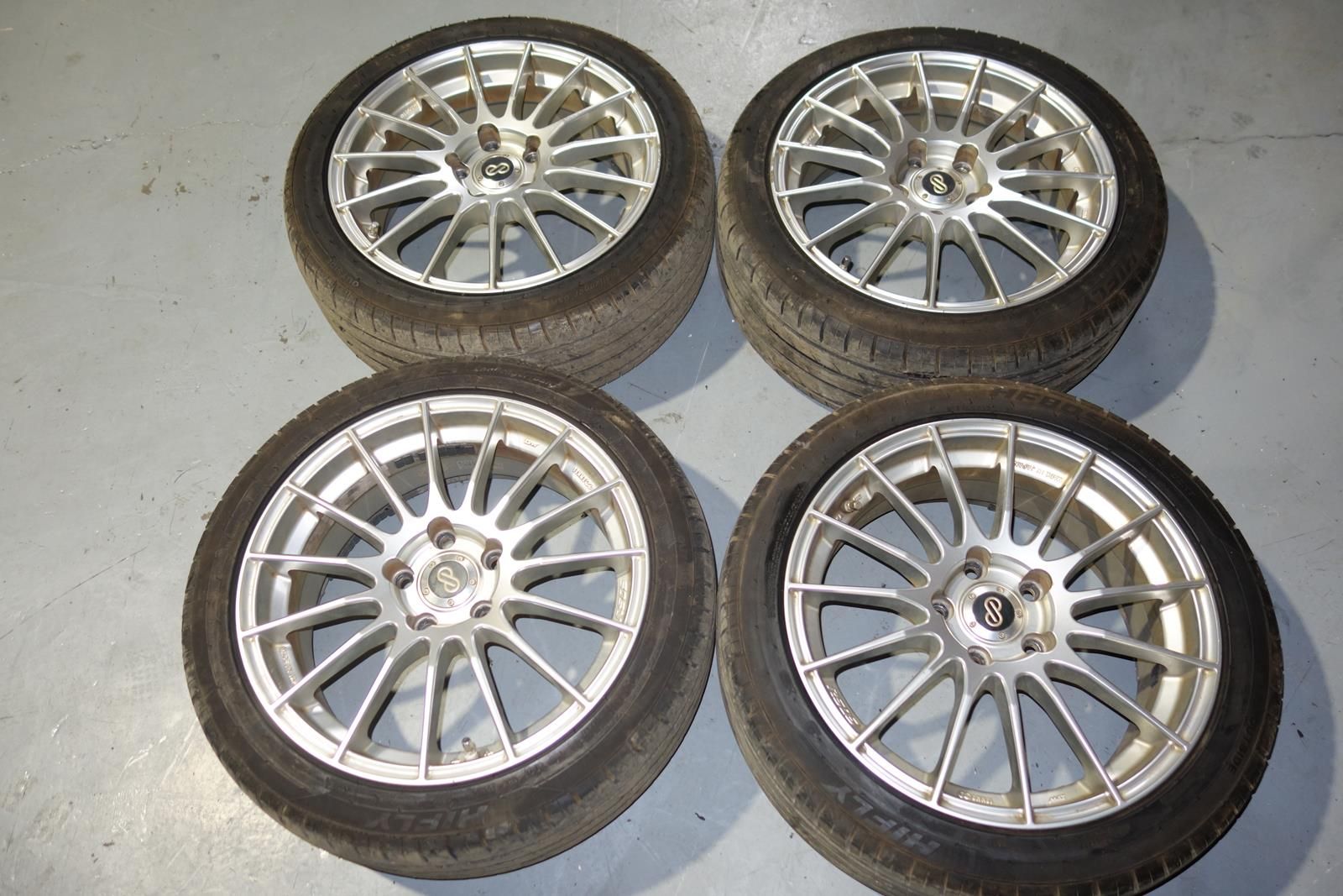 JDM Enkei RS05 Wheels Rims Mags 5x114.3 17x7 +45 Offset Japan