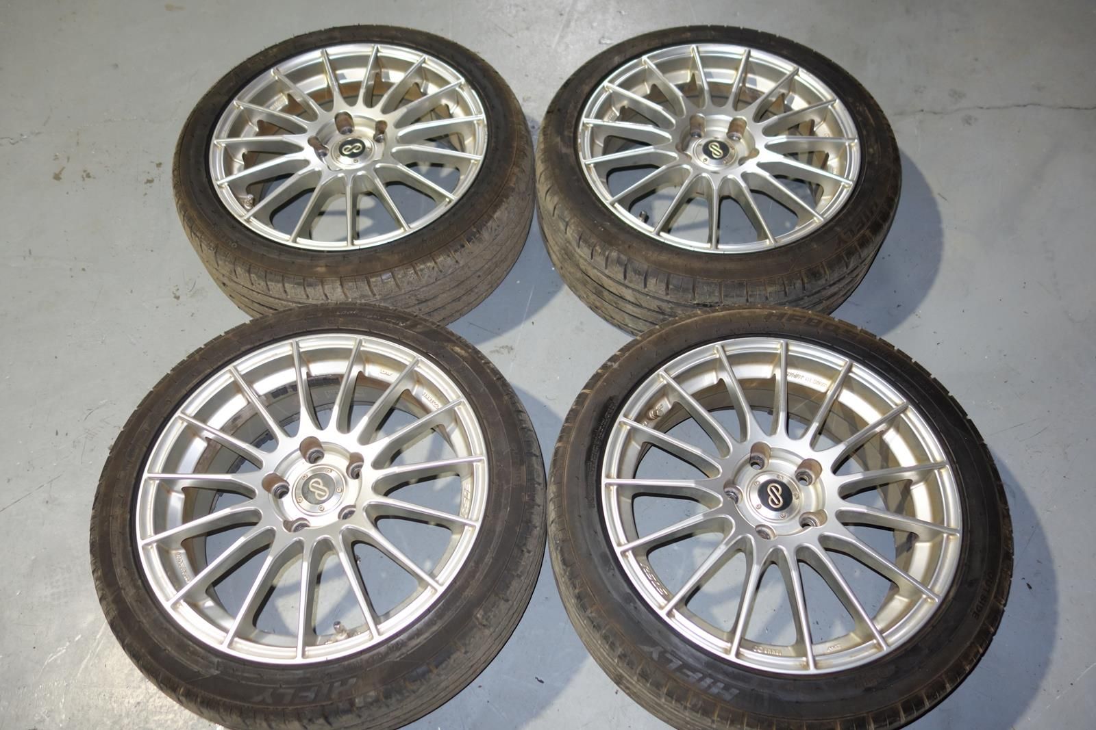 JDM Enkei RS05 Wheels Rims Mags 5x114.3 17x7 +45 Offset Japan