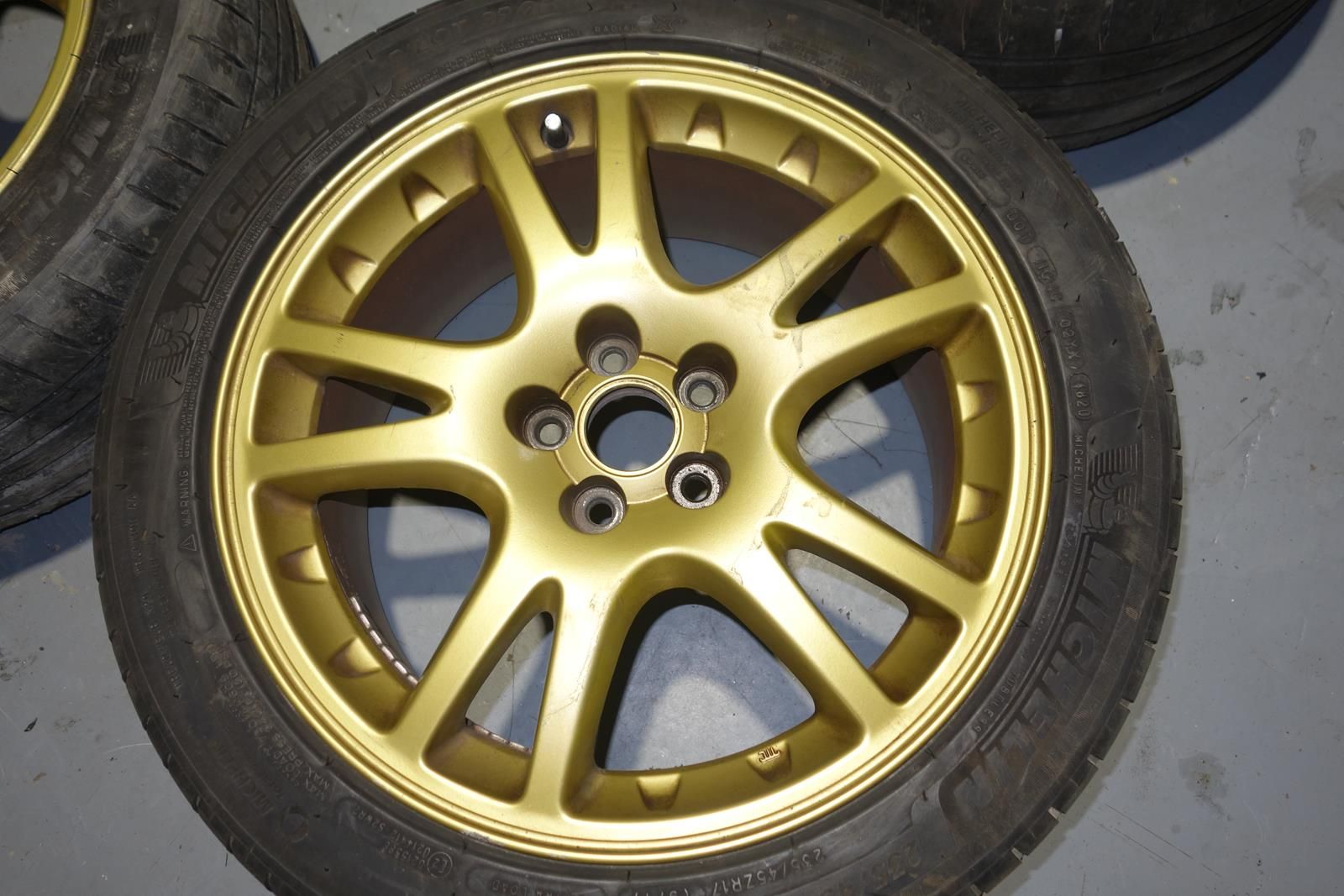 JDM Subaru Impreza WRX STI GDB Gold Enkei 5x100 Wheels Rims Mags Brembo Clearance 17x7.5J +53 V7 V8
