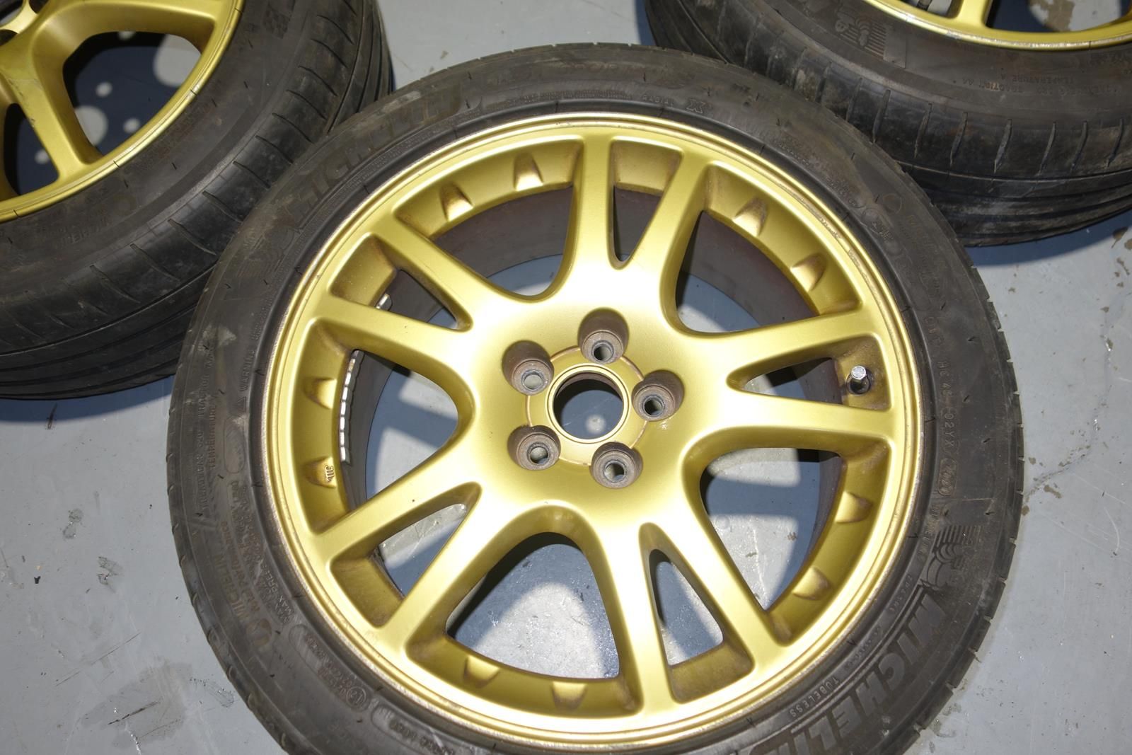 JDM Subaru Impreza WRX STI GDB Gold Enkei 5x100 Wheels Rims Mags Brembo Clearance 17x7.5J +53 V7 V8