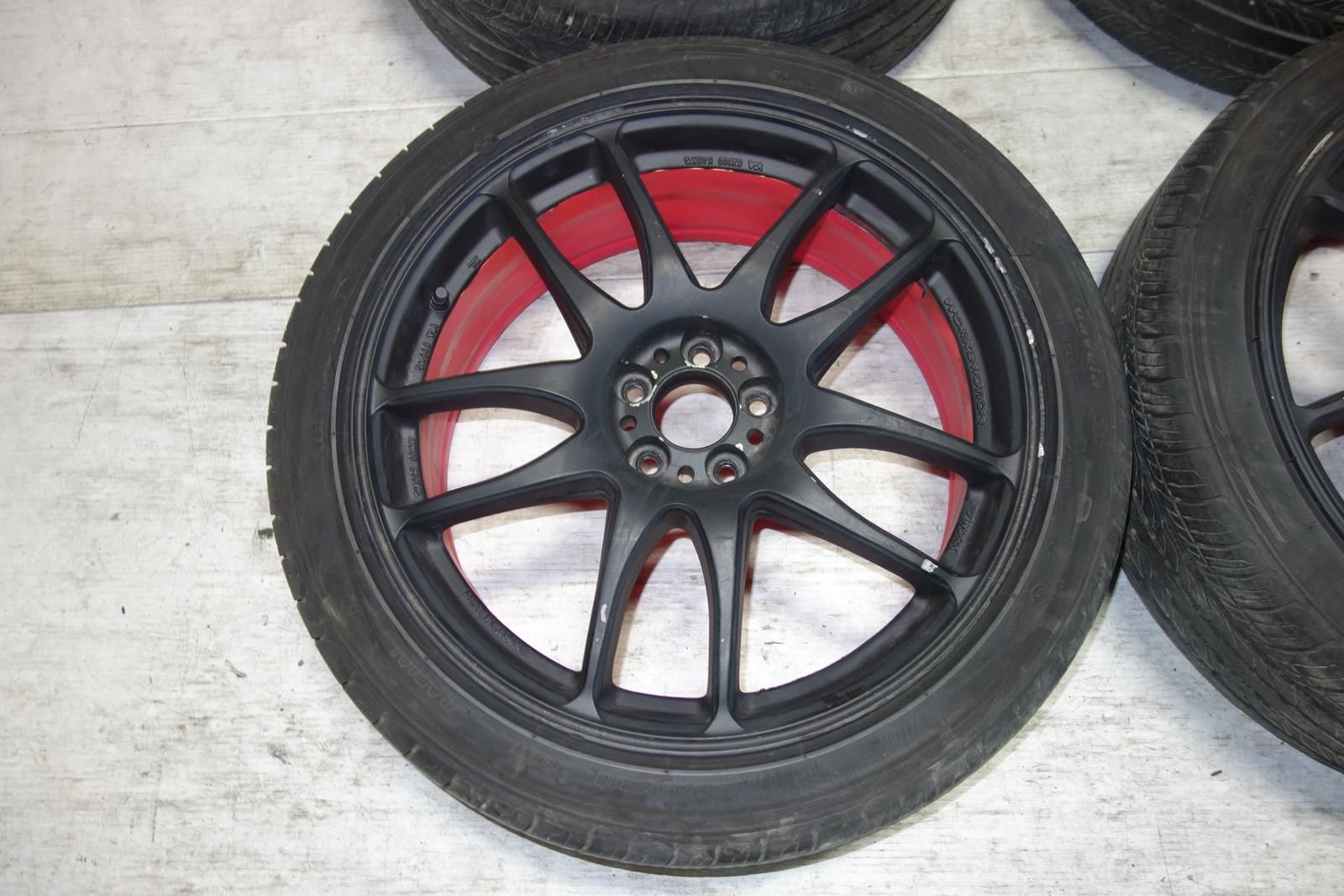 JDM Work Emotion Kiwami Wheels Rims Tires 5x100 18x7 +55 Offset Japan