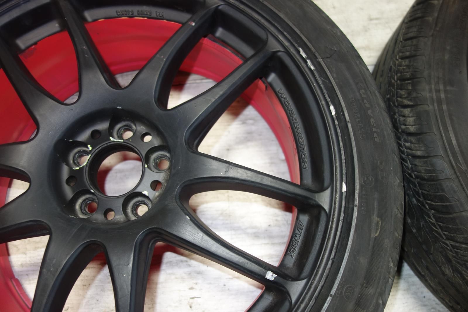 JDM Work Emotion Kiwami Wheels Rims Tires 5x100 18x7 +55 Offset Japan