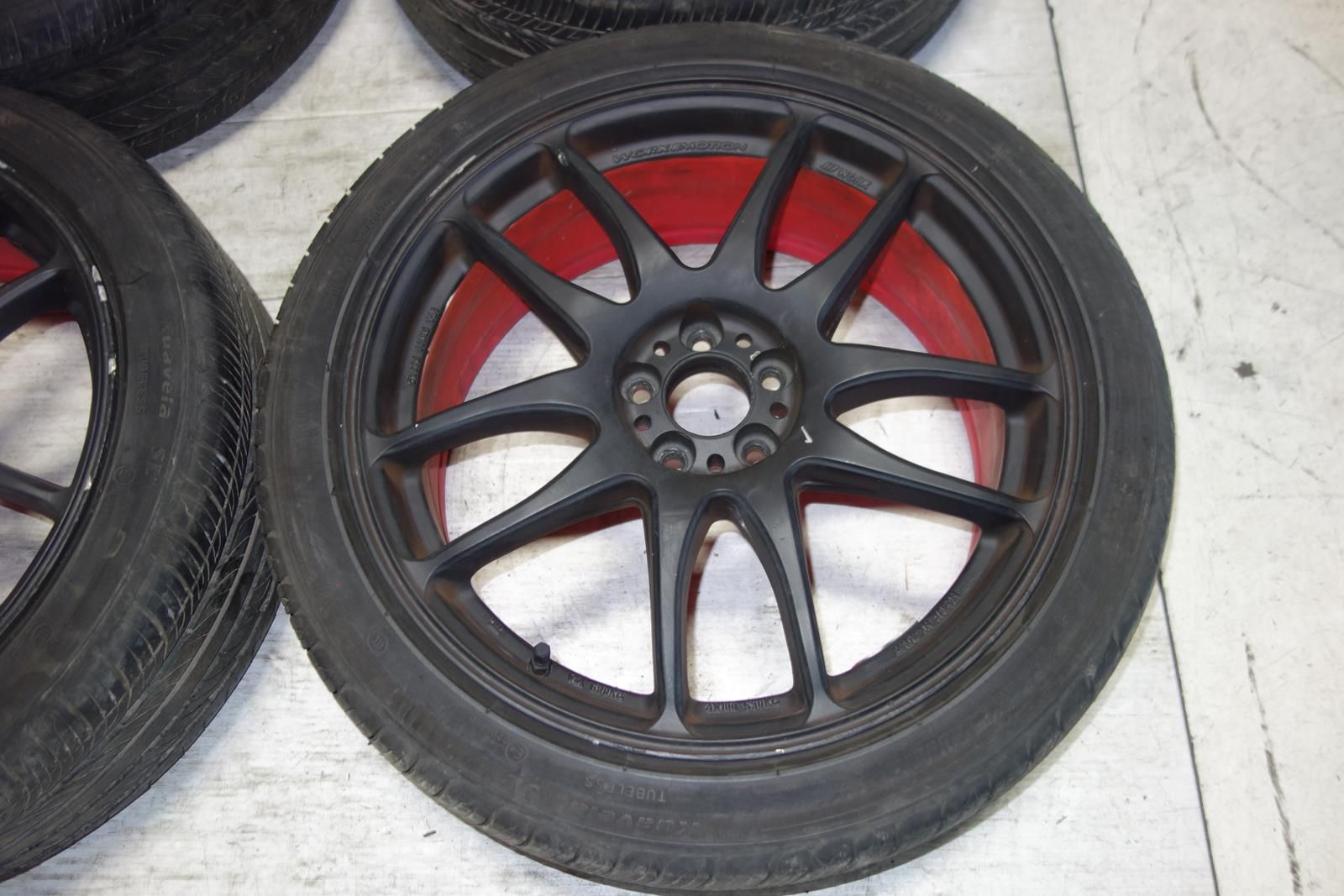 JDM Work Emotion Kiwami Wheels Rims Tires 5x100 18x7 +55 Offset Japan
