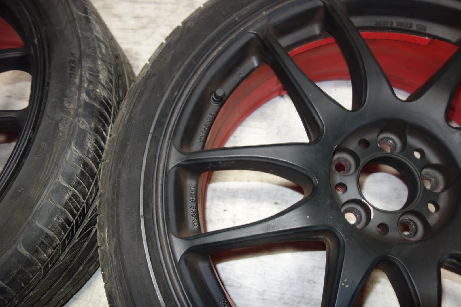 JDM Work Emotion Kiwami Wheels Rims Tires 5x100 18x7 +55 Offset Japan