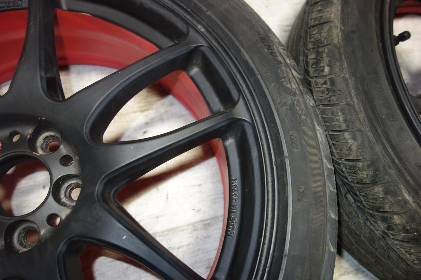 JDM Work Emotion Kiwami Wheels Rims Tires 5x100 18x7 +55 Offset Japan