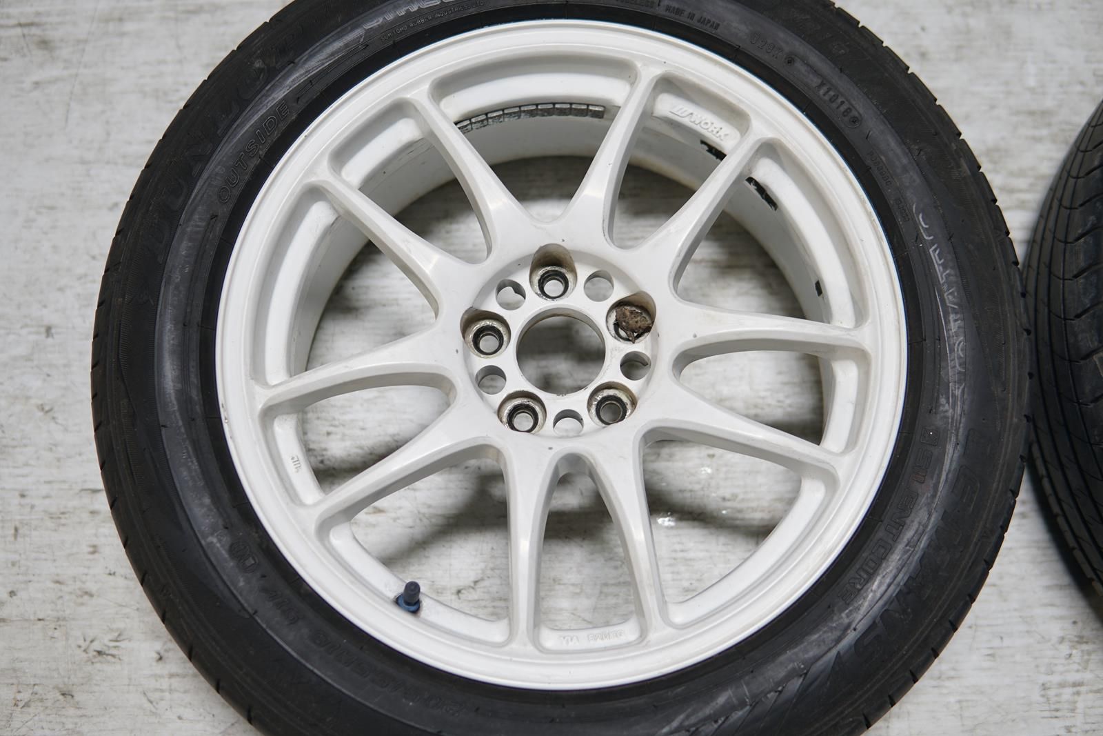 JDM Work Emotion CR Kai Wheels Rims Mags 5x100 16x7 +35 Offset Japan White