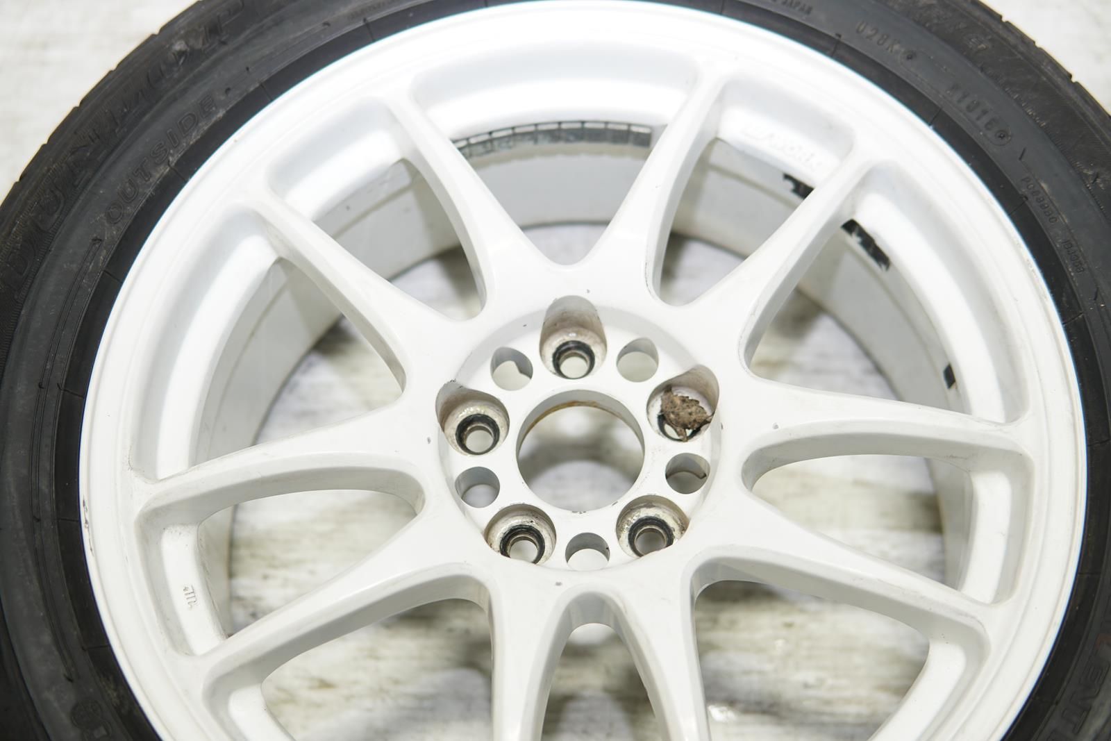 JDM Work Emotion CR Kai Wheels Rims Mags 5x100 16x7 +35 Offset Japan White