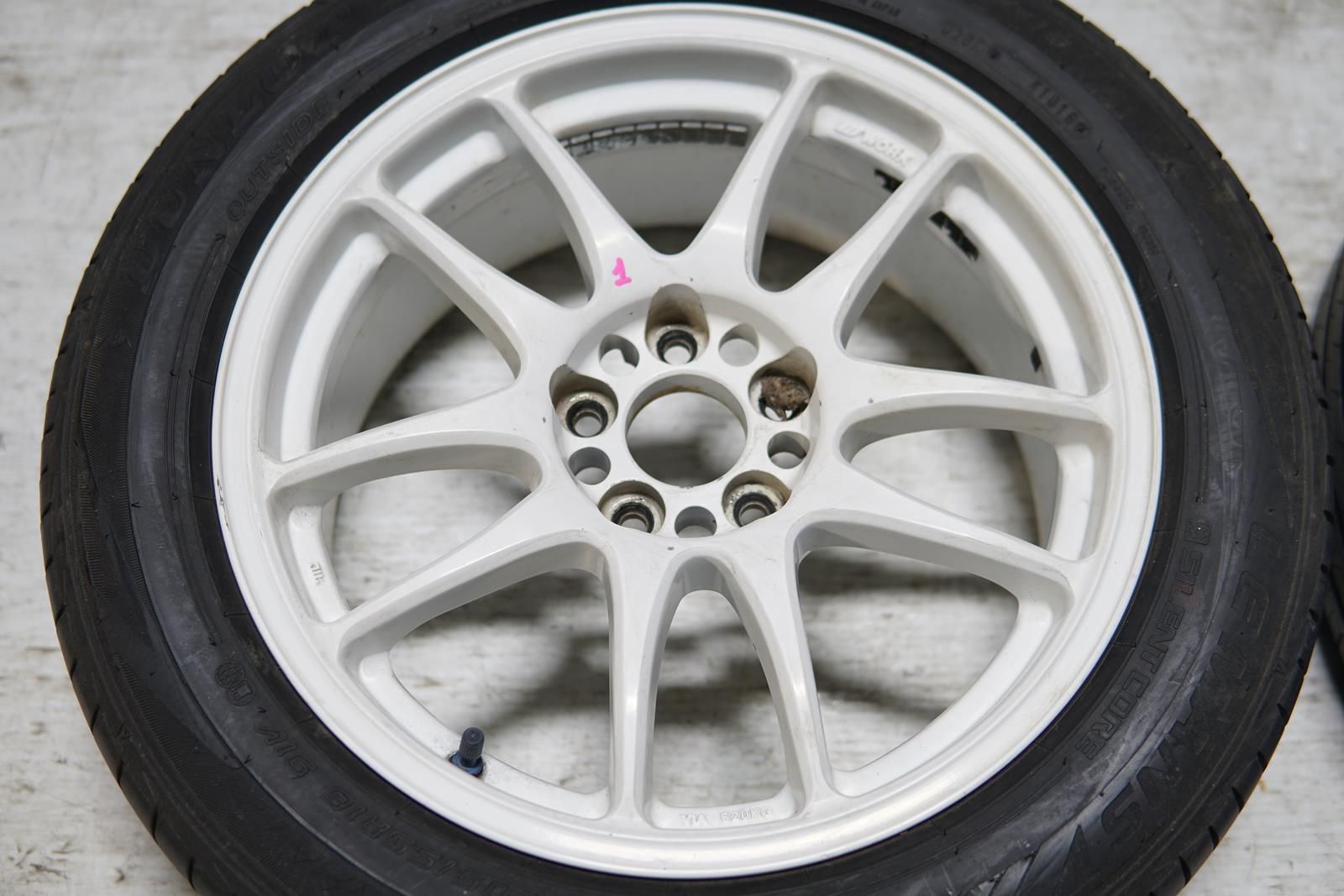 JDM Work Emotion CR Kai Wheels Rims Mags 5x100 16x7 +35 Offset Japan White