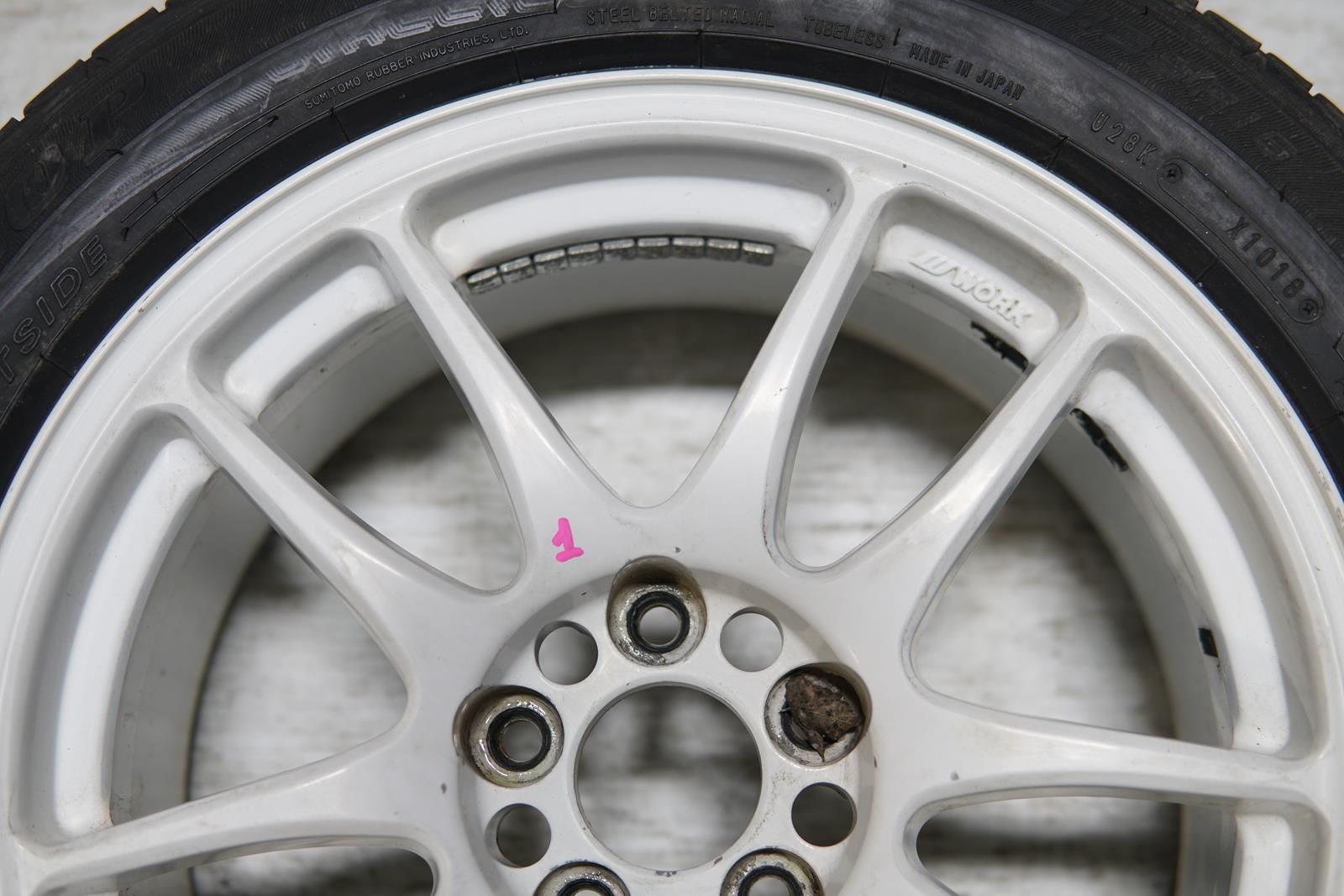 JDM Work Emotion CR Kai Wheels Rims Mags 5x100 16x7 +35 Offset Japan White