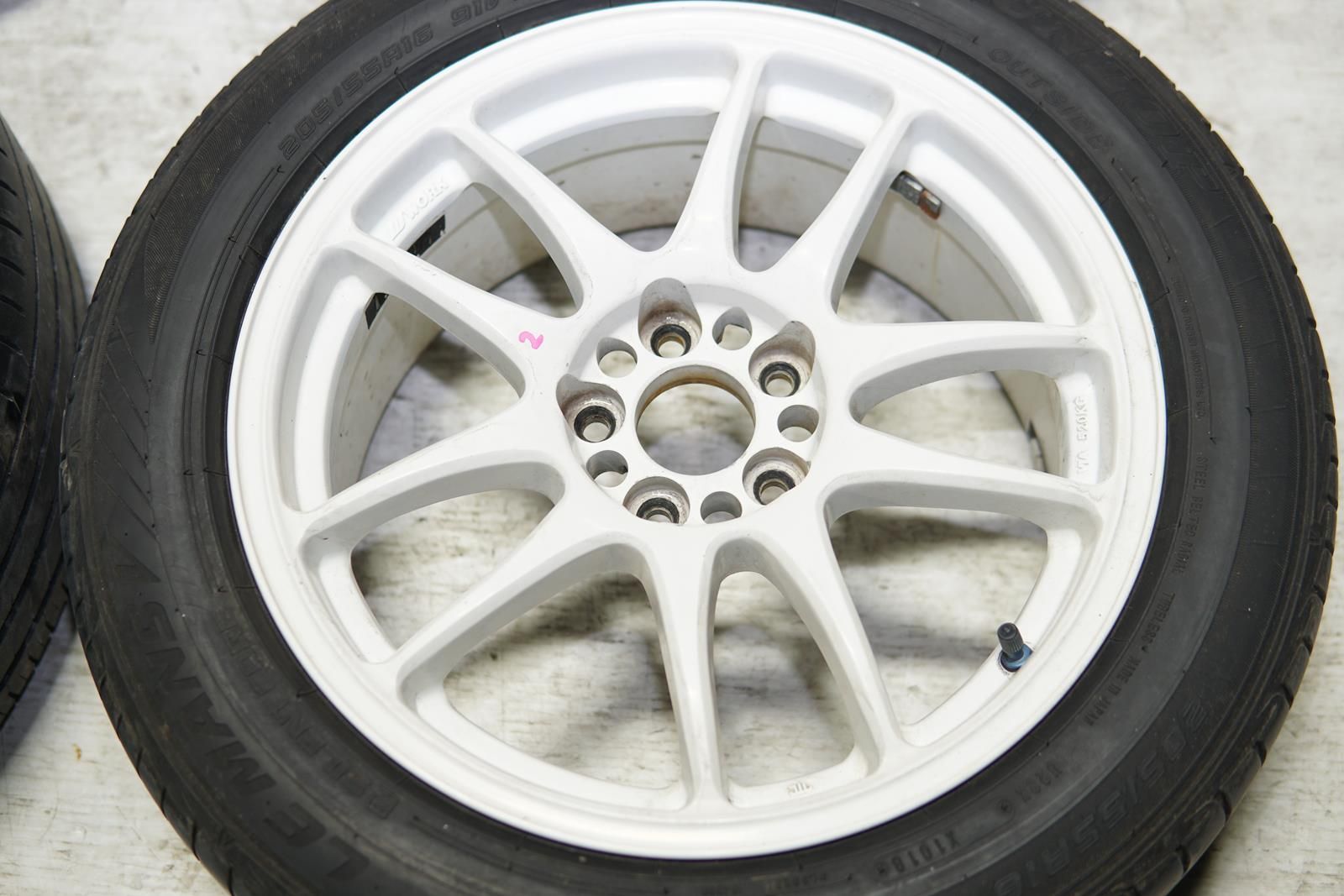 JDM Work Emotion CR Kai Wheels Rims Mags 5x100 16x7 +35 Offset Japan White