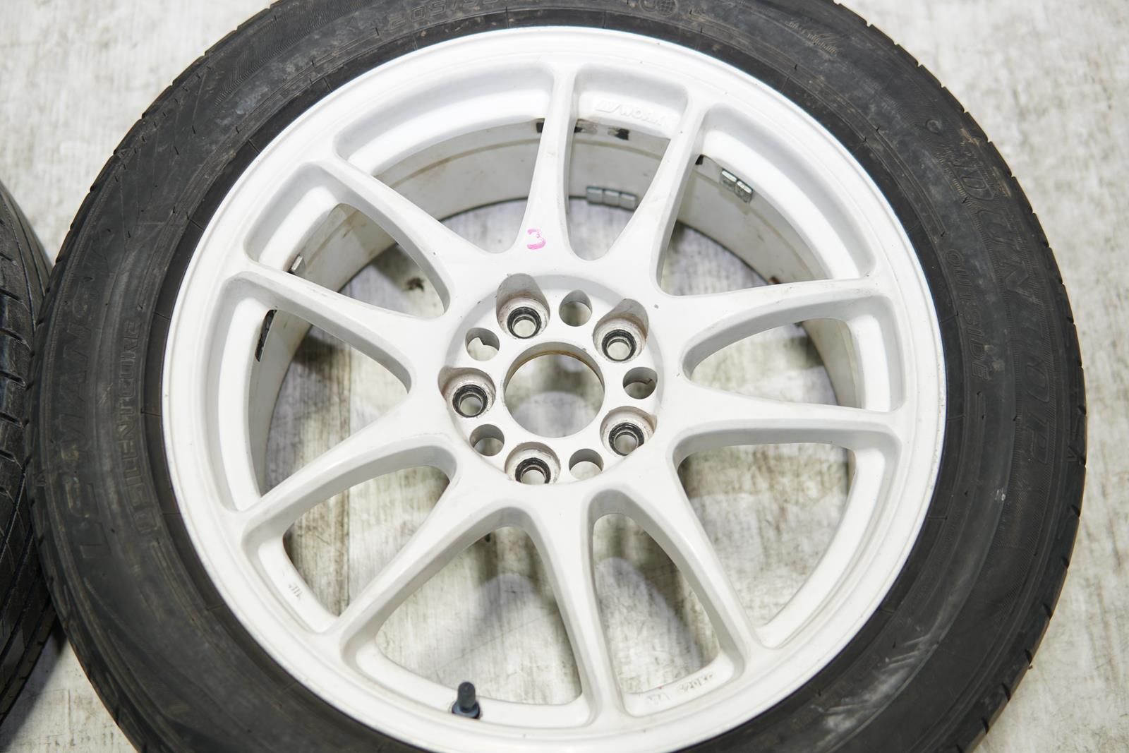 JDM Work Emotion CR Kai Wheels Rims Mags 5x100 16x7 +35 Offset Japan White