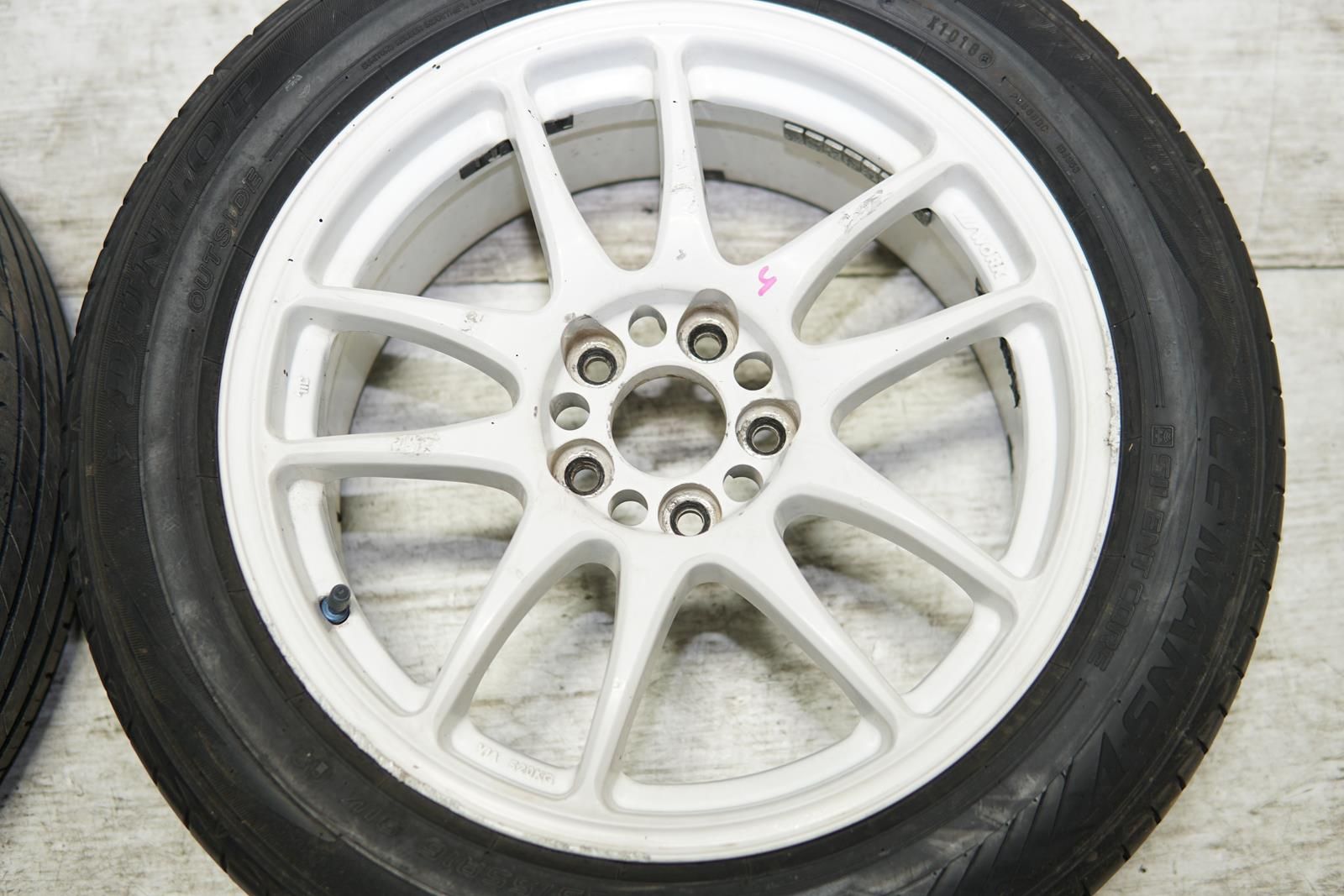 JDM Work Emotion CR Kai Wheels Rims Mags 5x100 16x7 +35 Offset Japan White