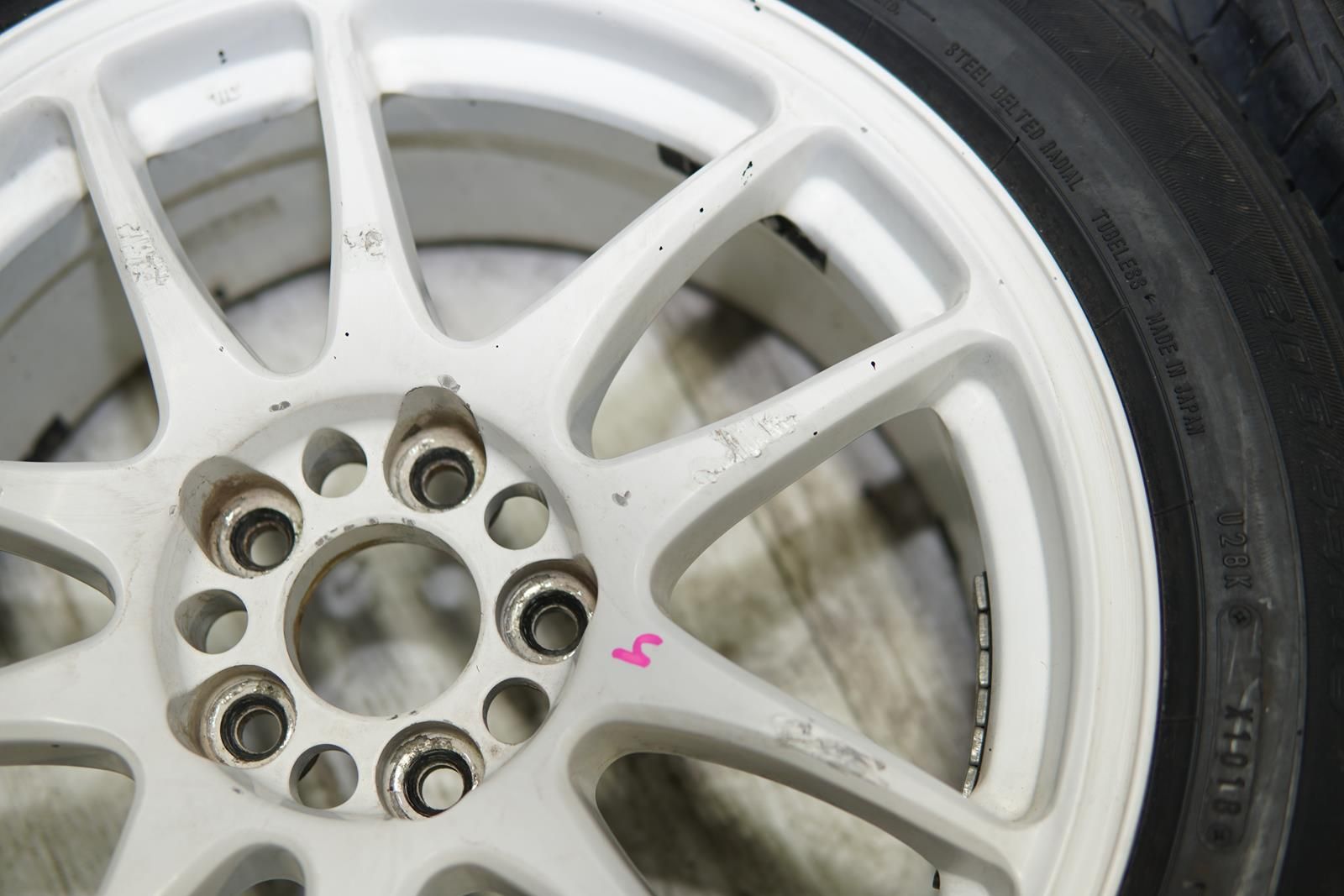 JDM Work Emotion CR Kai Wheels Rims Mags 5x100 16x7 +35 Offset Japan White