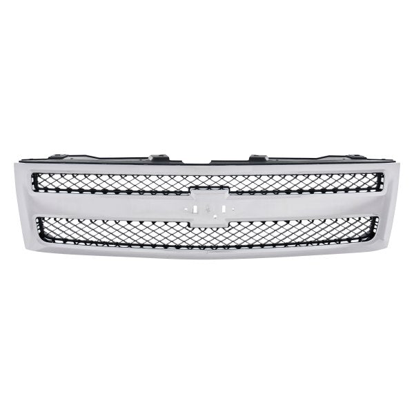 CHEVROLET SILVERADO PICKUP 2007-2013 — GRILLE ;CHROME/BLACK; 1500 SERIES; SILVERADO 2007-2013/HYBRID 2009-2013