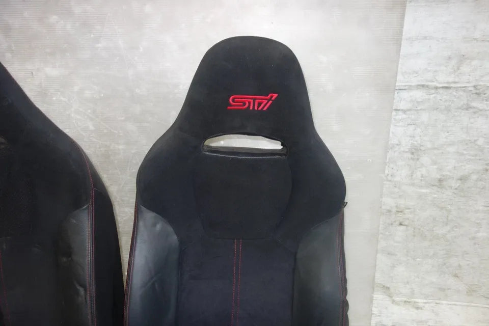 JDM Subaru Impreza WRX STi Front Seats Leather 2008-2014 GRB GRF Left Right #Set 2