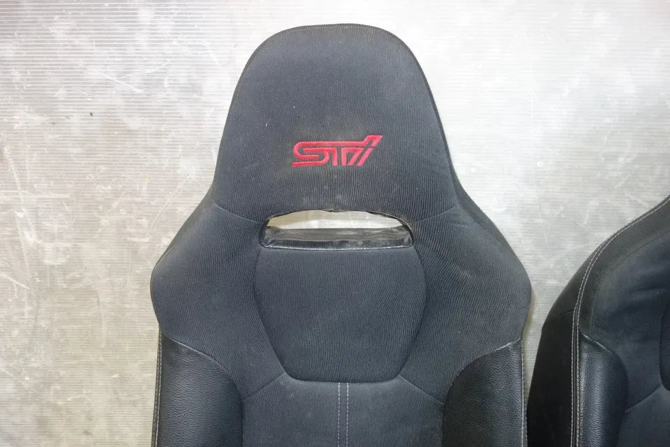 JDM Subaru Impreza WRX STi Front Seats Leather 2008-2014 GRB GRF Left Right #SET 3