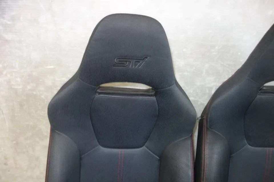 JDM Subaru Impreza WRX STi Seats RED STITCHING 2008-2014 Front Pair Left Right