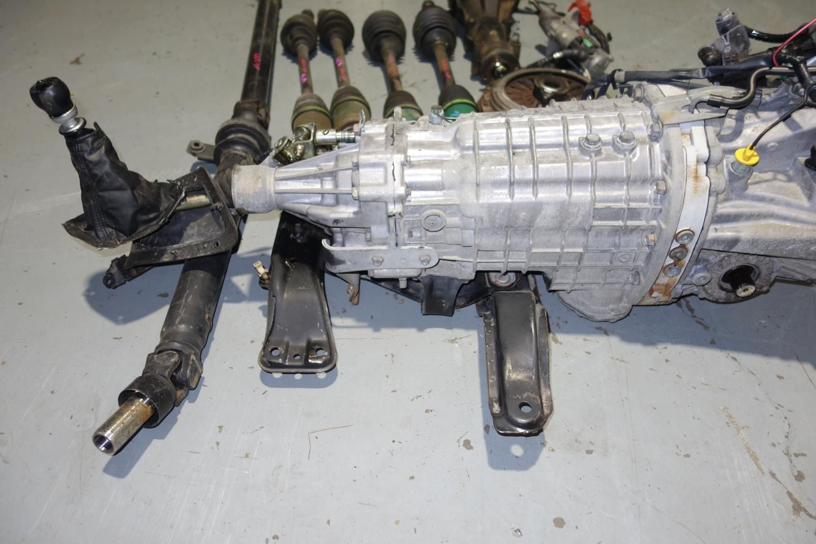 JDM Subaru Impreza Wrx STi 6speed Awd Transmission LSD Differential Axles Starter V7 R180 GDB TY856WB1AA Gearbox