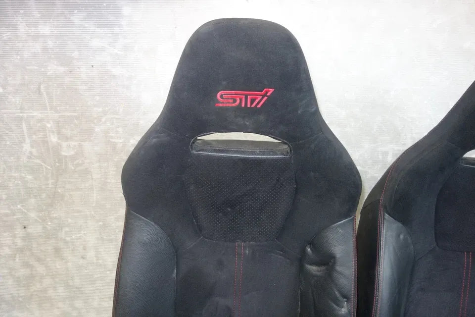 JDM Subaru Impreza WRX STi Front Seats Leather 2008-2014 GRB GRF Left Right #Set 2