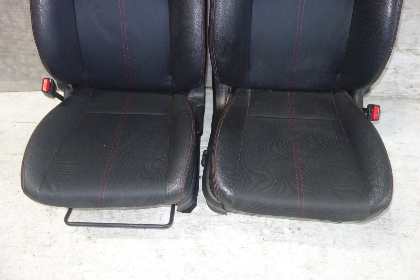 JDM Subaru Impreza WRX STi Seats RED STITCHING 2008-2014 Front Pair Left Right
