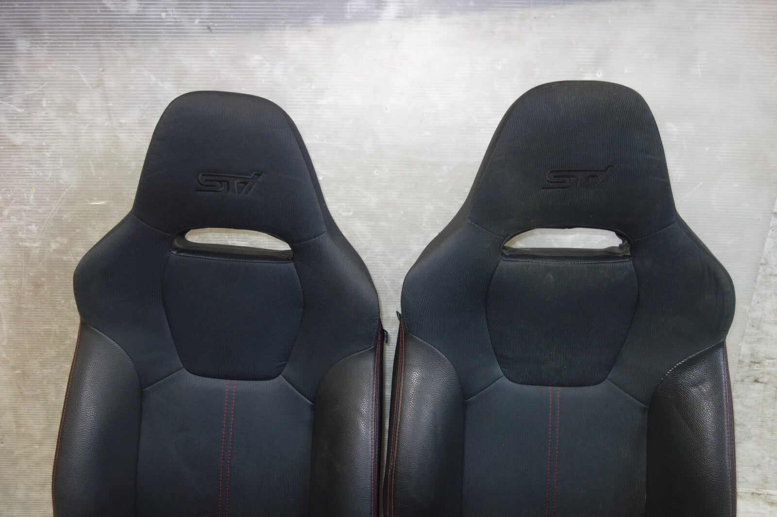 JDM Subaru Impreza WRX STi Seats RED STITCHING 2008-2014 Front Pair Left Right
