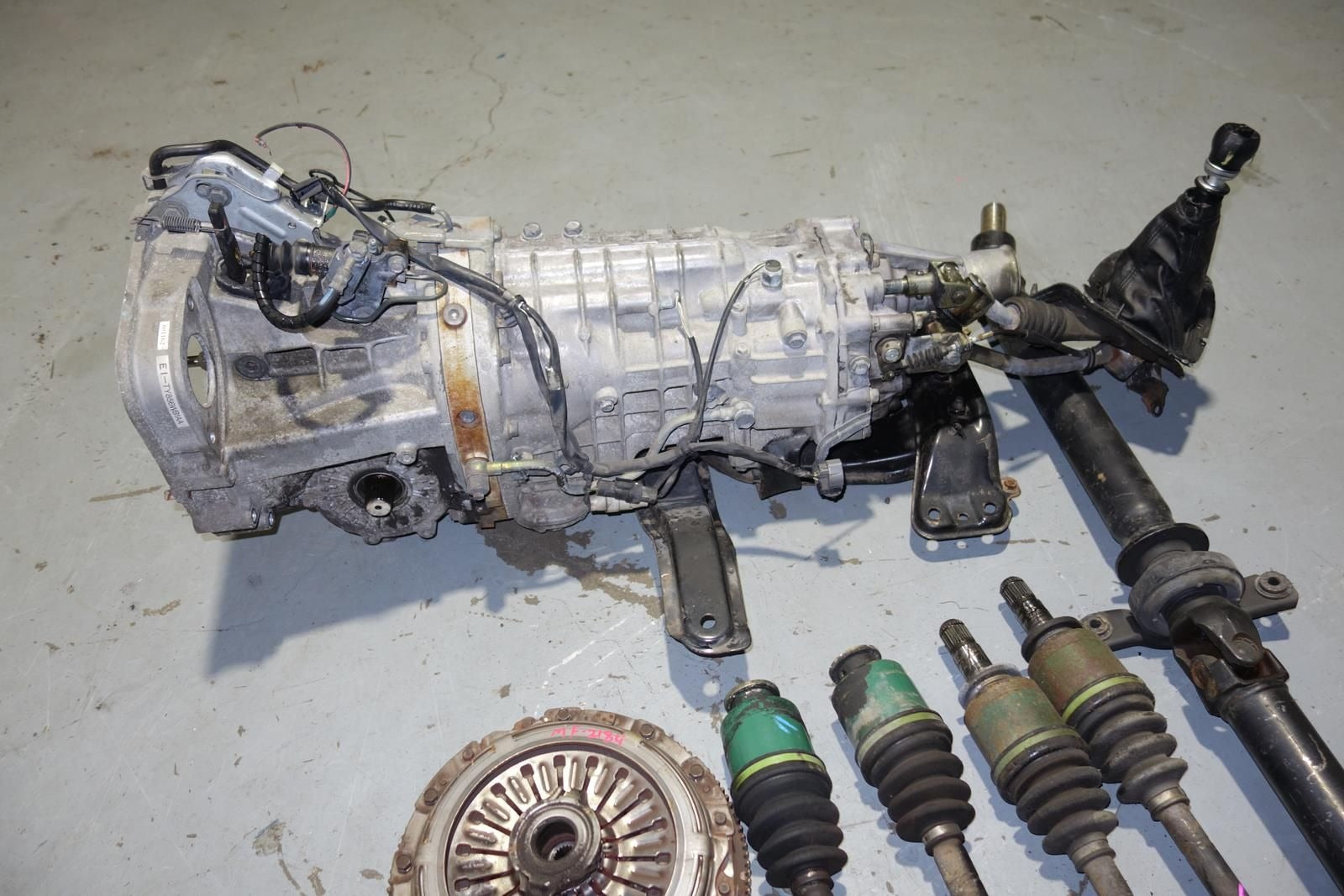 JDM Subaru Impreza Wrx STi 6speed Awd Transmission LSD Differential Axles Starter V7 R180 GDB TY856WB1AA Gearbox