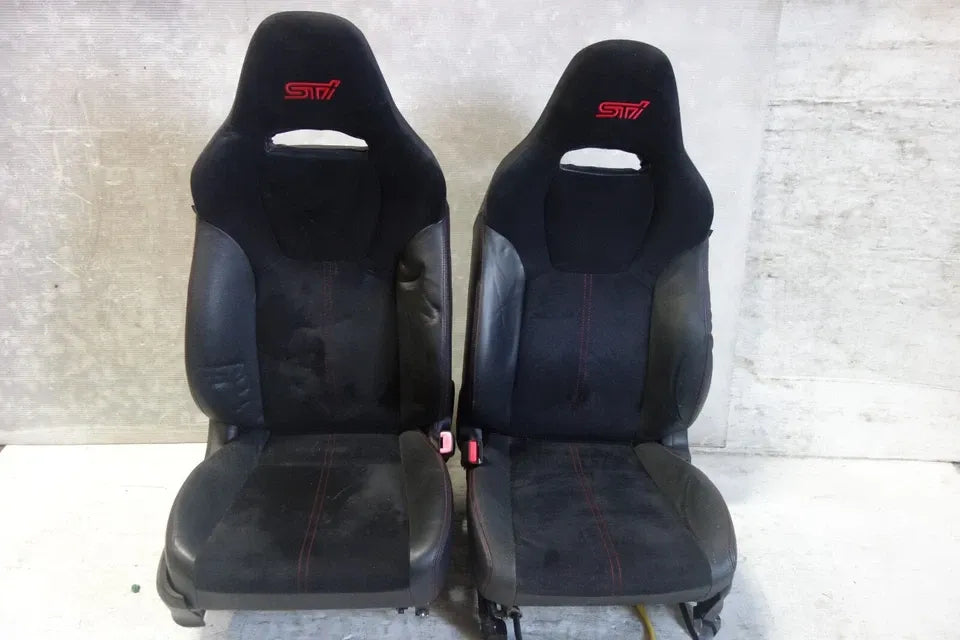 JDM Subaru Impreza WRX STi Front Seats Leather 2008-2014 GRB GRF Left Right #Set 2