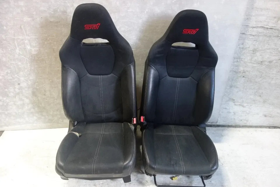 JDM Subaru Impreza WRX STi Front Seats Leather 2008-2014 GRB GRF Left Right #SET 3