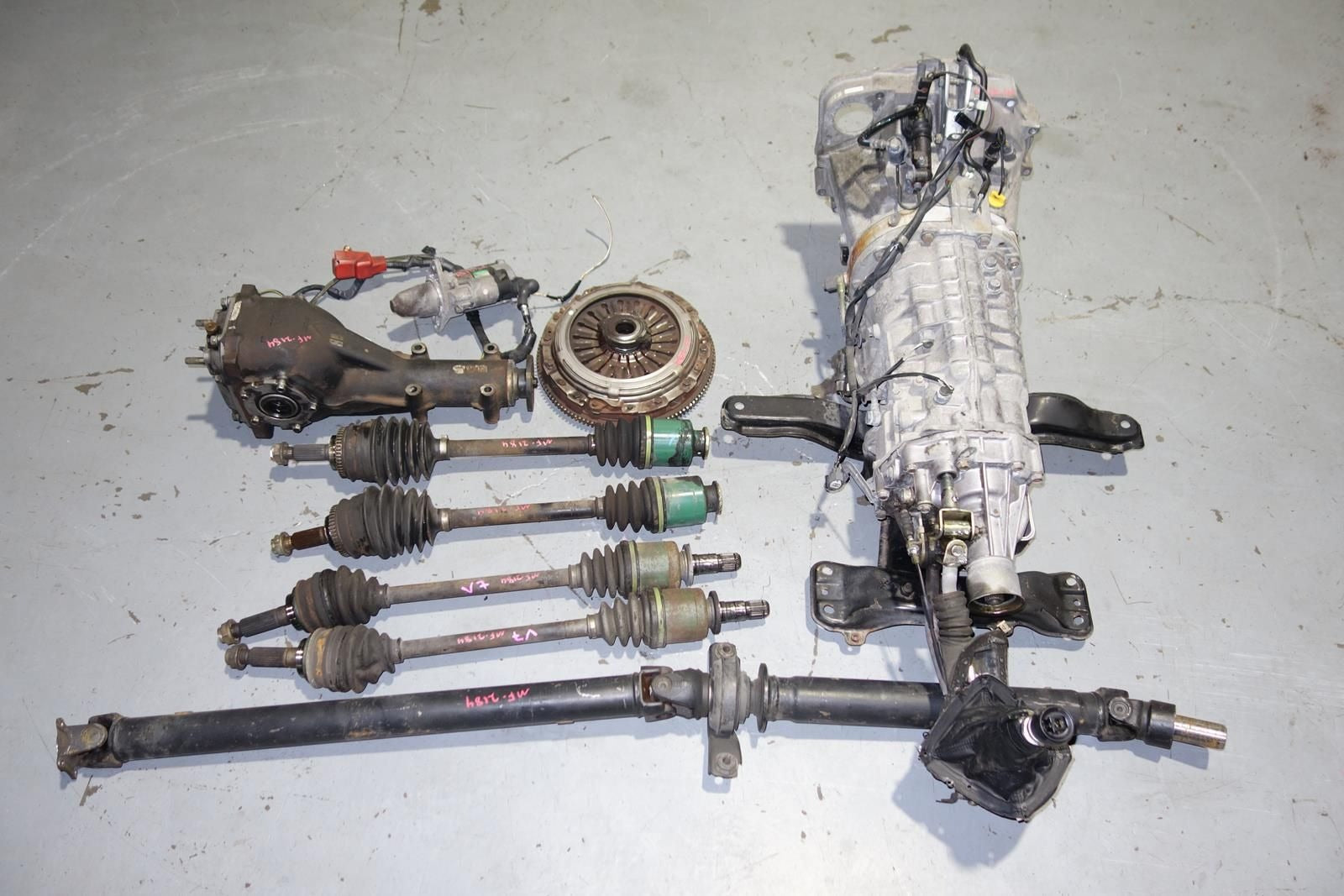 JDM Subaru Impreza Wrx STi 6speed Awd Transmission LSD Differential Axles Starter V7 R180 GDB TY856WB1AA Gearbox