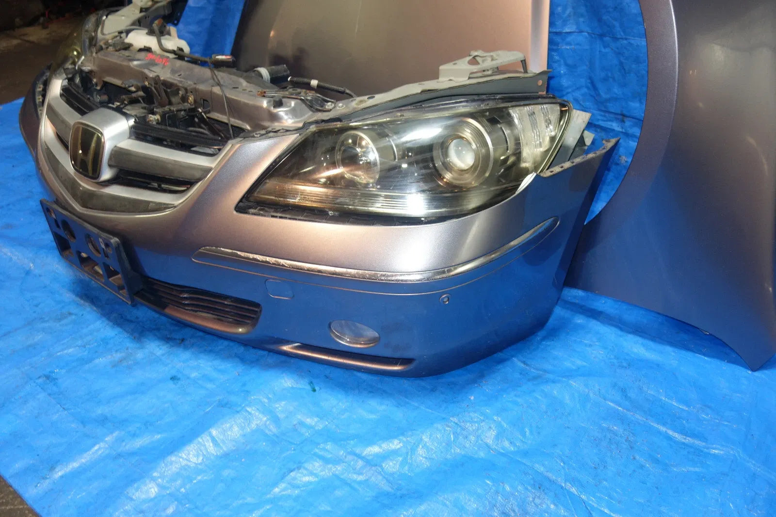 JDM Acura RL Bumper HID Headlights Fenders Hood Rebar Grille Fog Lights 2005-08