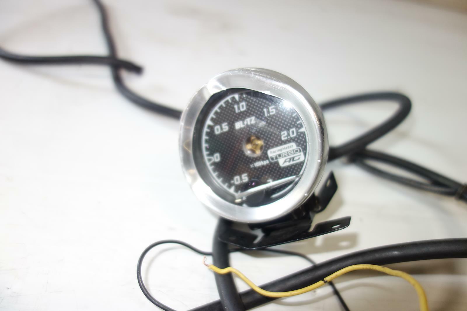 JDM Blitz Turbo Boost Gauge AC Racing Meter Genuine 2 Bar Universal Fitment