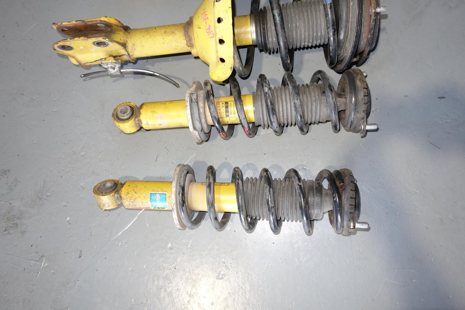 JDM Subaru Legacy Bilstein Yellow Shocks Struts Springs 2005-2009 MF-817