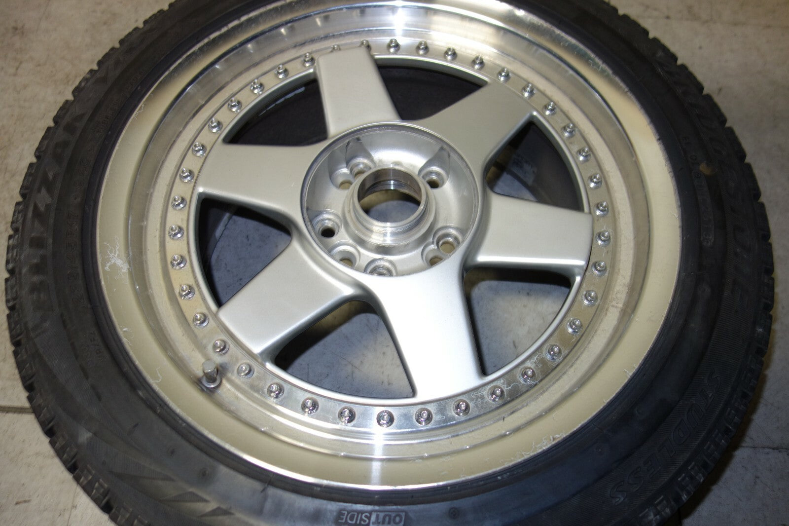 JDM Linea Sport Rim Single Tire 5x114.3 17x8 + 45 Offset Used Japan Mags