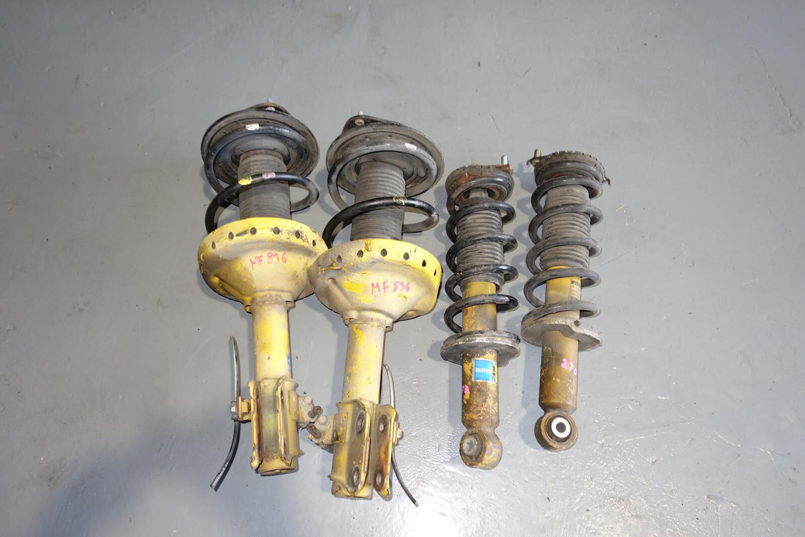 JDM Subaru Legacy Bilstein Shock Spring Strut Front Rear Suspension 05-09 MF-836