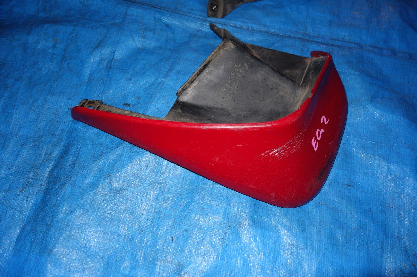 JDM Honda Del Sol EG2 OEM Rear Mud Flaps Splash Mud Guards Red 1993-1997