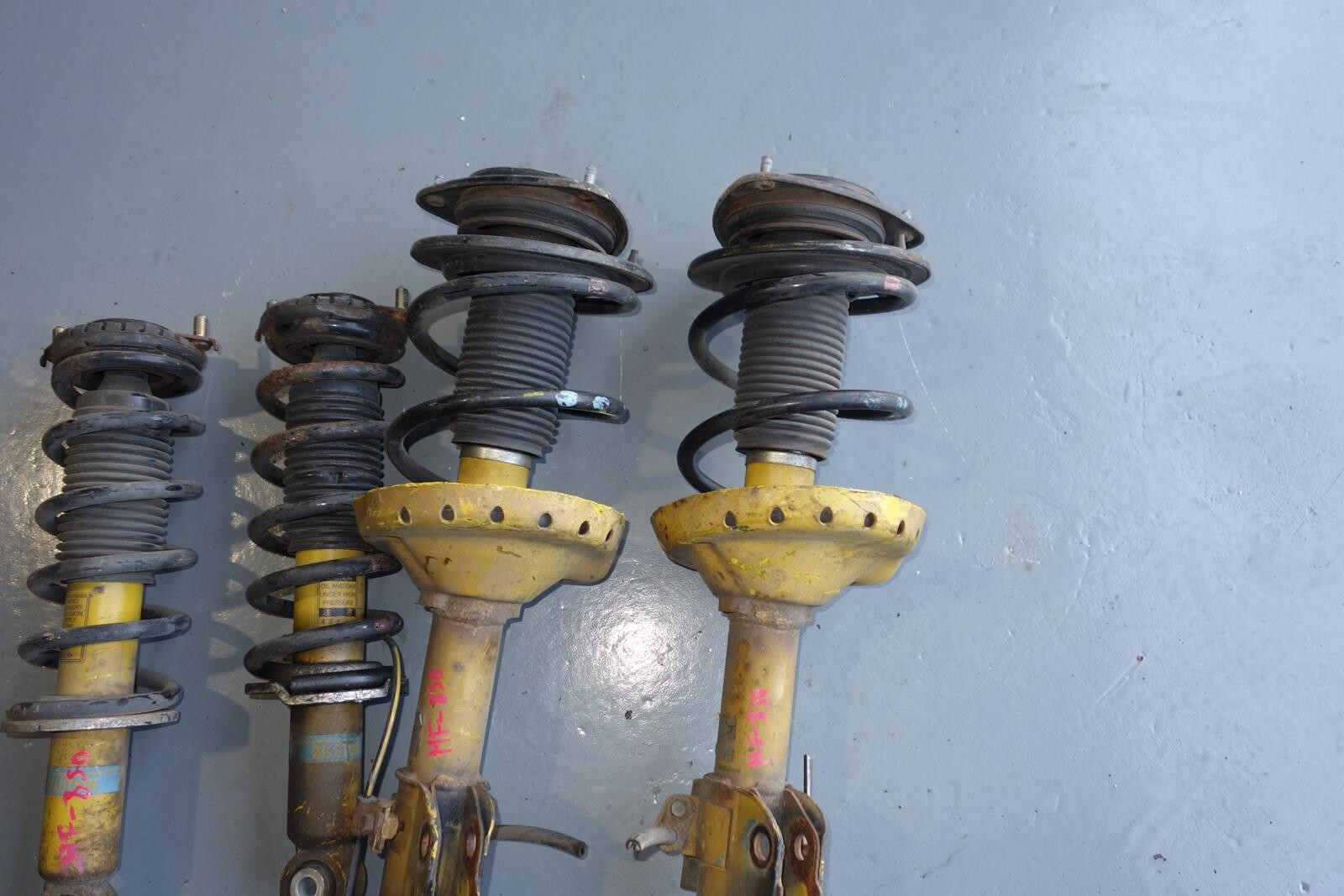 JDM Subaru Legacy Bilstein Yellow Shocks Struts Springs 2005-2009 # MF -850