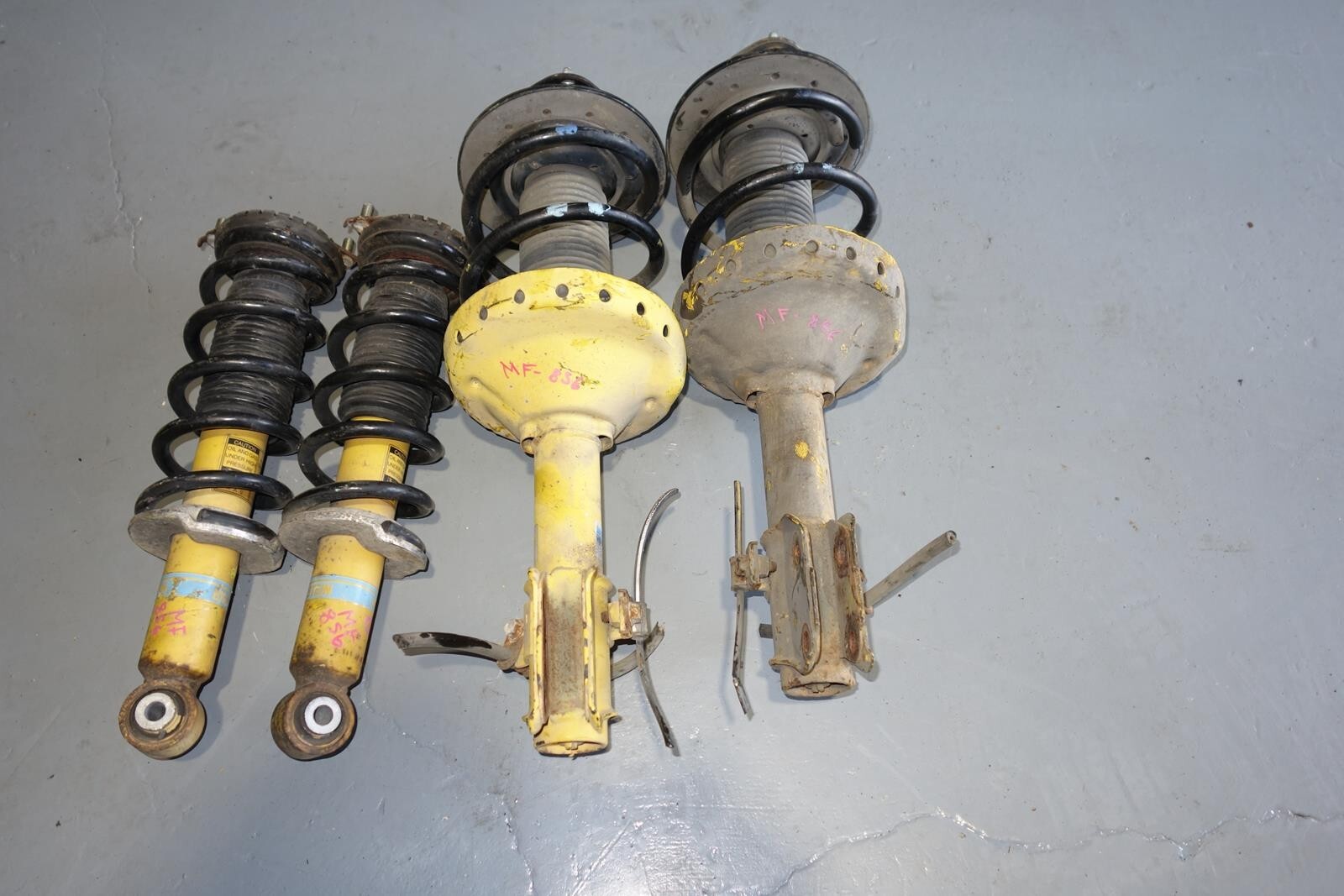 JDM Subaru Legacy Bilstein Yellow Shocks Struts Springs 2005-2009 # MF -856