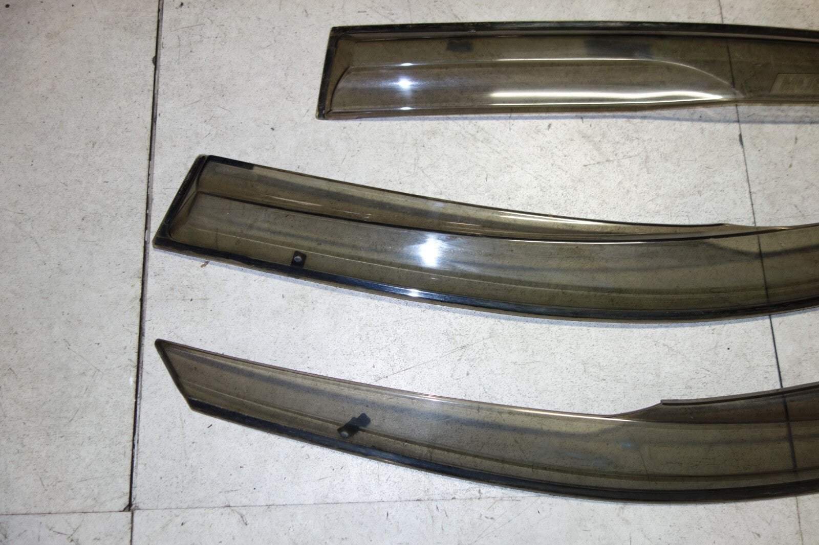 JDM 2003-2007 HONDA INSPIRE ACCORD UC1 MUGEN WINDOW VISORS OEM RAIN GUARDS RARE