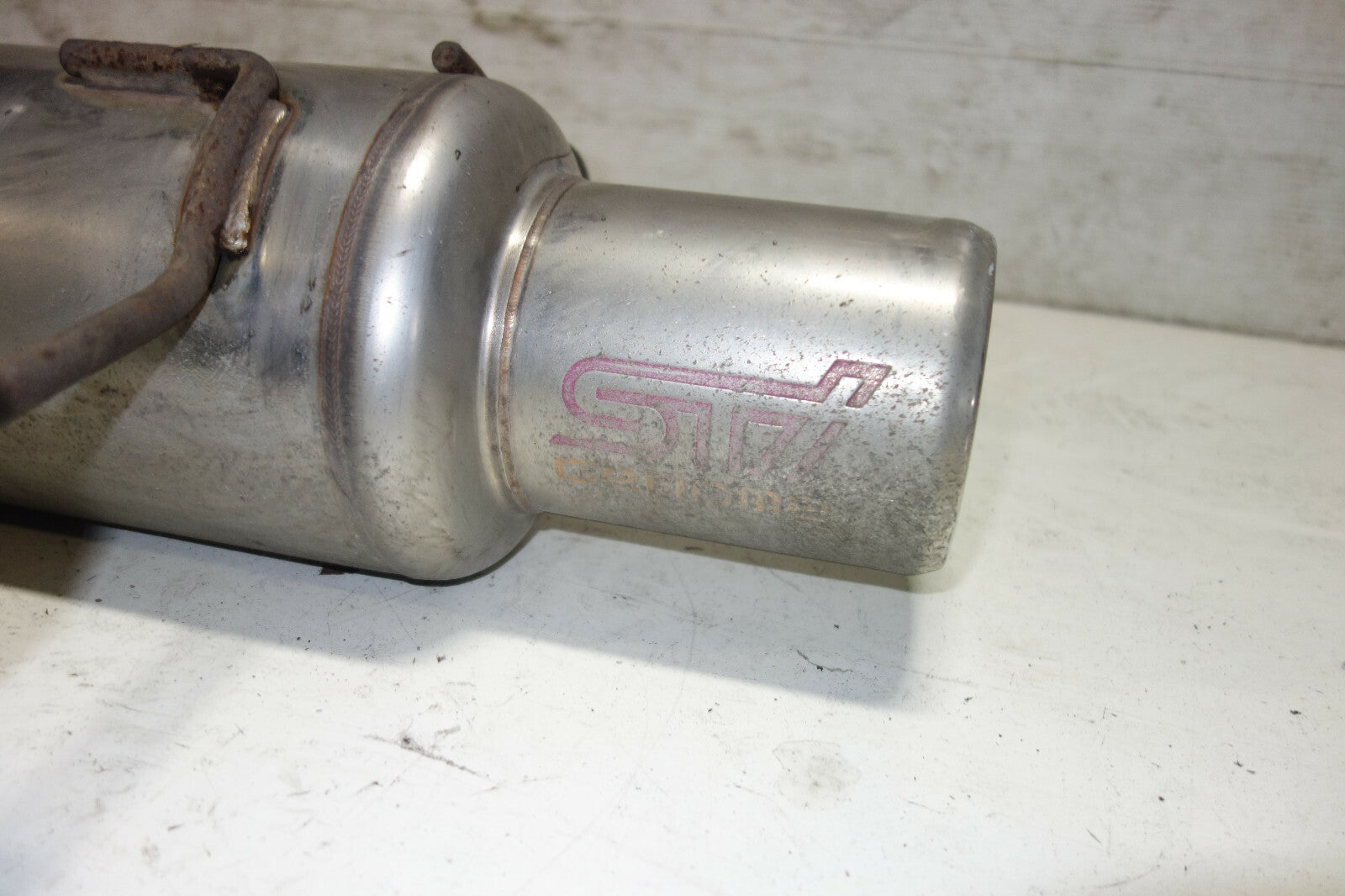 JDM Subaru Impreza WRX STi GENOME Exhaust Muffler Rare GDA GDB