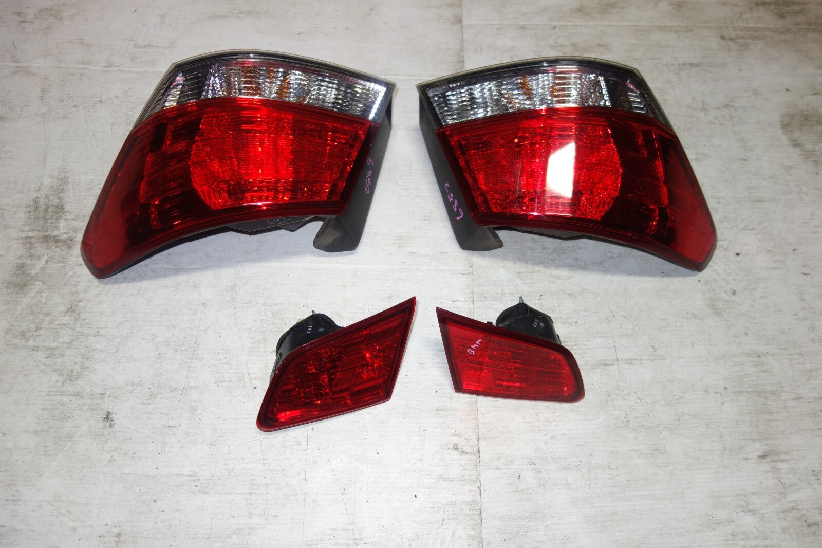 JDM Subaru Legacy Sedan OEM Tail Lights Lamps Trunk Inner Outer 2010-2014
