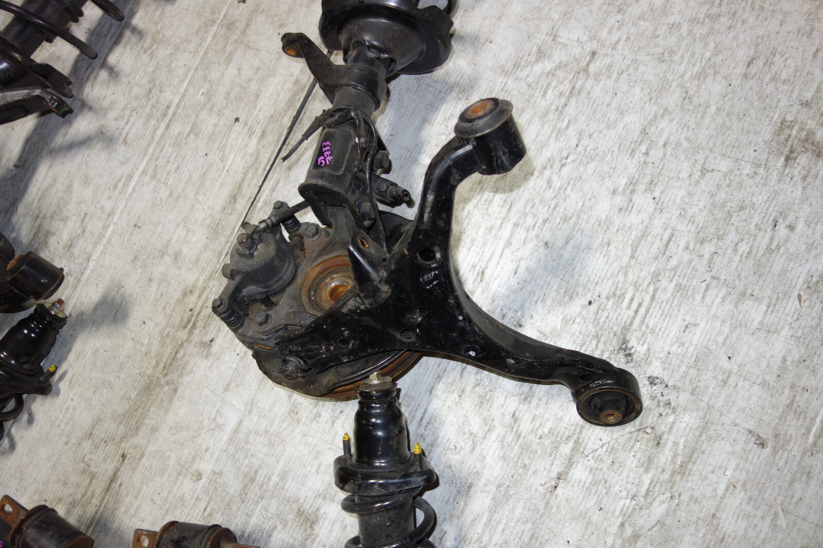 JDM Honda Civic 5 Lug Brake Calipers Spindles Hub Trailing Arm 2001-2005 EU3