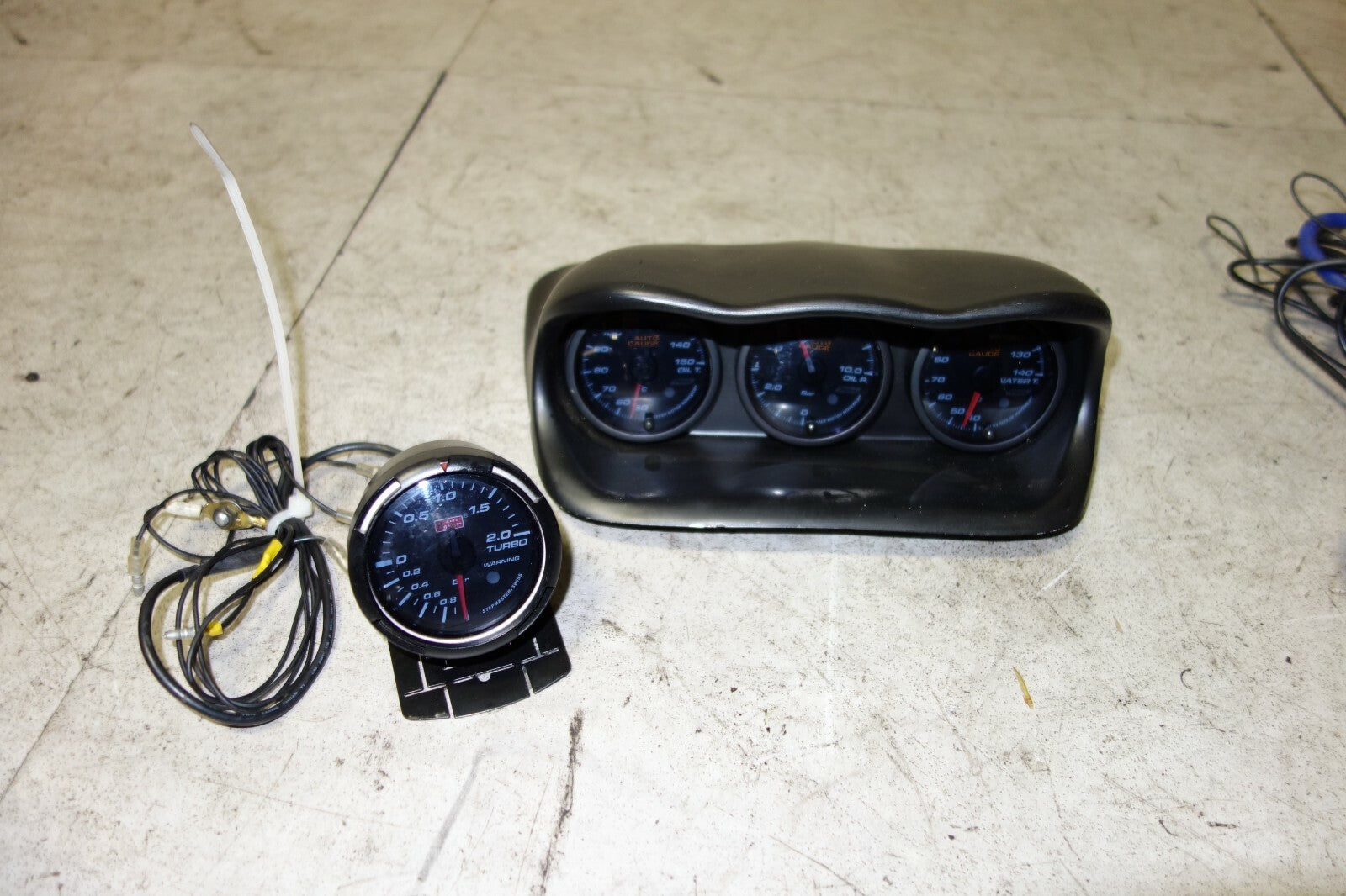 JDM Subaru Impreza WRX STi Turbo Triple Boost Gauge Pod Oil Water GDB 2002-2007