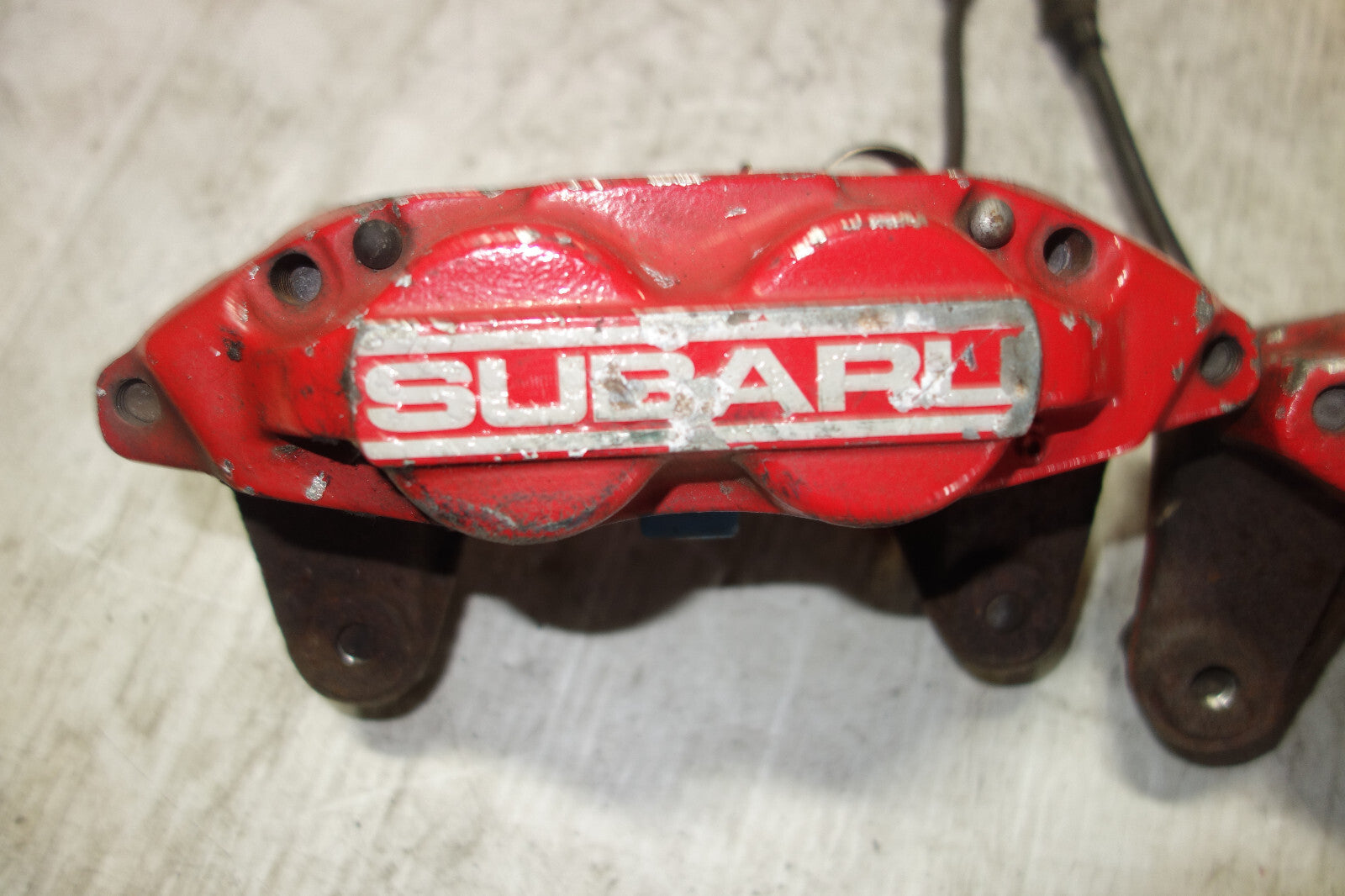 JDM Subaru Impreza WRX STi Legacy Forester Front 4 Pot Piston Brake Calipers RED