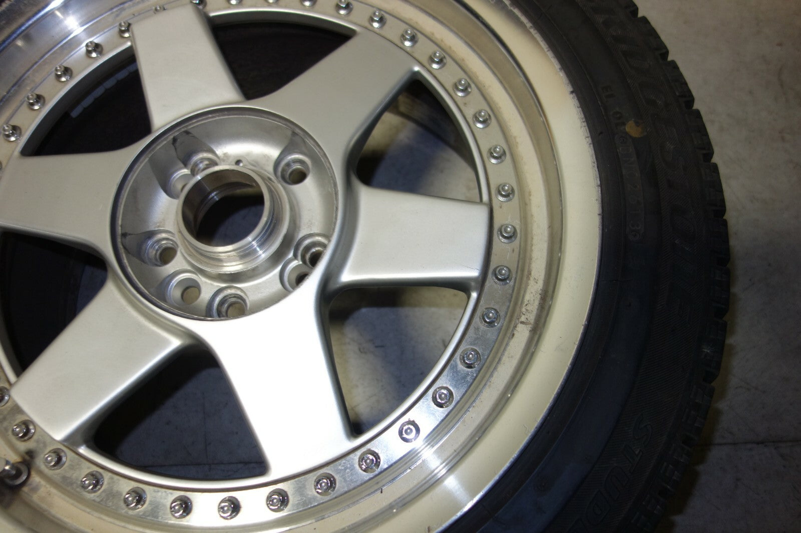 JDM Linea Sport Rim Single Tire 5x114.3 17x8 + 45 Offset Used Japan Mags